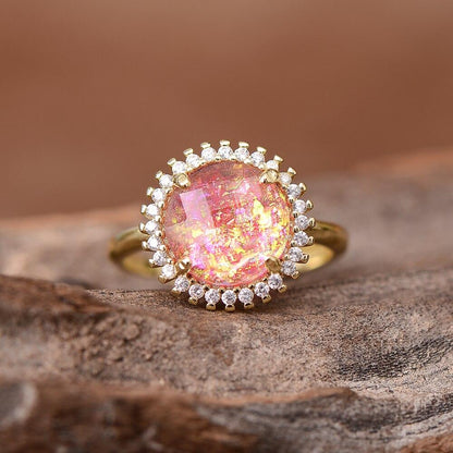 Mystical Shine Cocktail Ring – Elowen-Blue-Nora Luxe