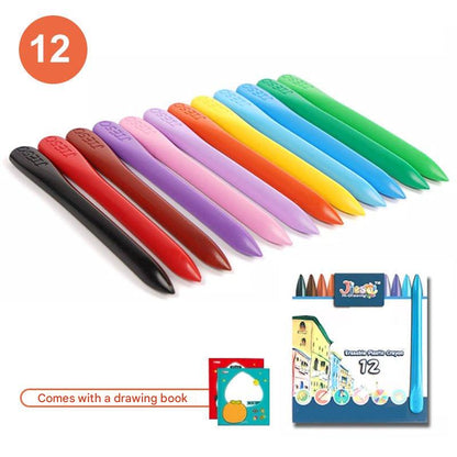 Natural Colorful Wax Crayons - EcoCrayons-12 Colors-Nora Luxe