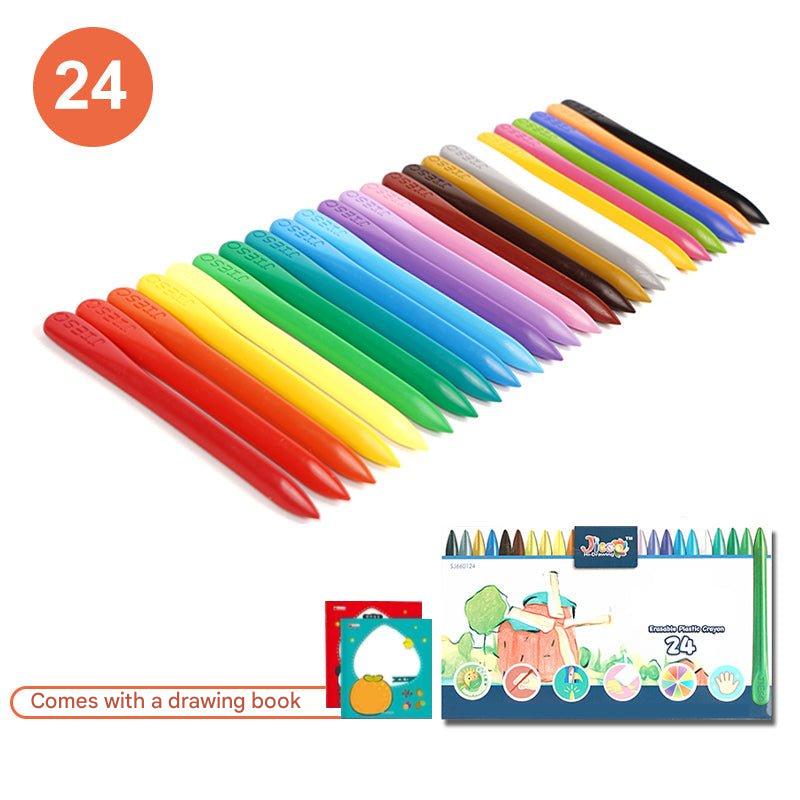Natural Colorful Wax Crayons - EcoCrayons-12 Colors-Nora Luxe