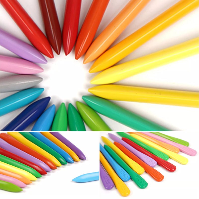 Natural Colorful Wax Crayons - EcoCrayons-12 Colors-Nora Luxe