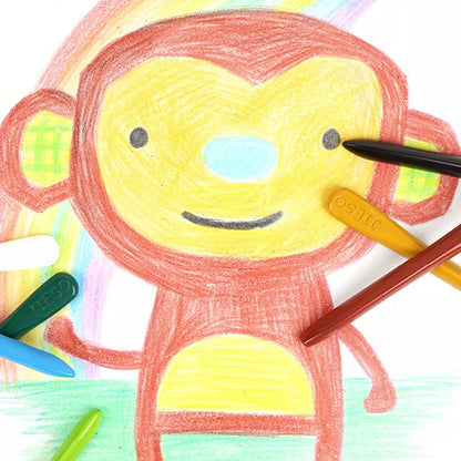 Natural Colorful Wax Crayons - EcoCrayons-12 Colors-Nora Luxe