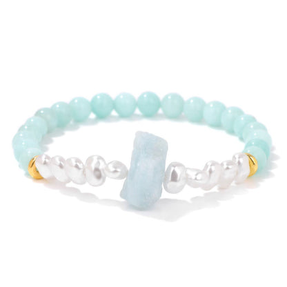 Natural Crystal Beads Bracelet - Eline-Amazonite-Nora Luxe