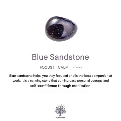 Natural Crystal Hexagon Gemstone Necklace - Aurora-Blue Sandstone-Nora Luxe