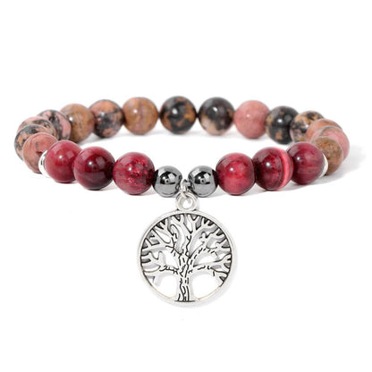 Authentic Gemstone Tree of Life Charm Bracelet - Pexav