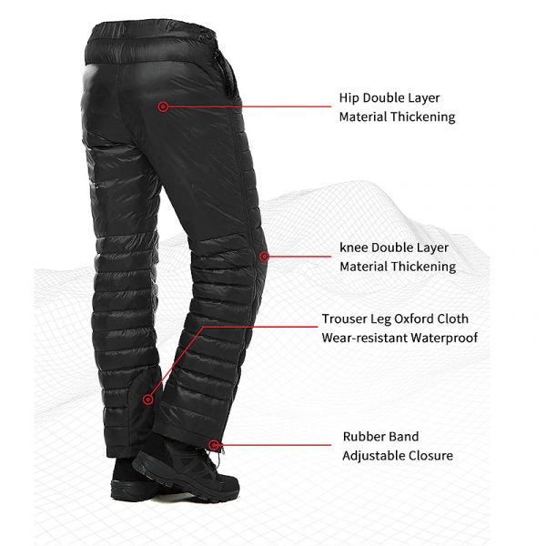 Warm Waterproof Snow Pants - Insulated Winter Trousers
