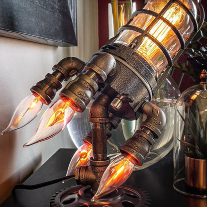 Retro Industrial Style Table Lamp for Home Lighting - Pexav