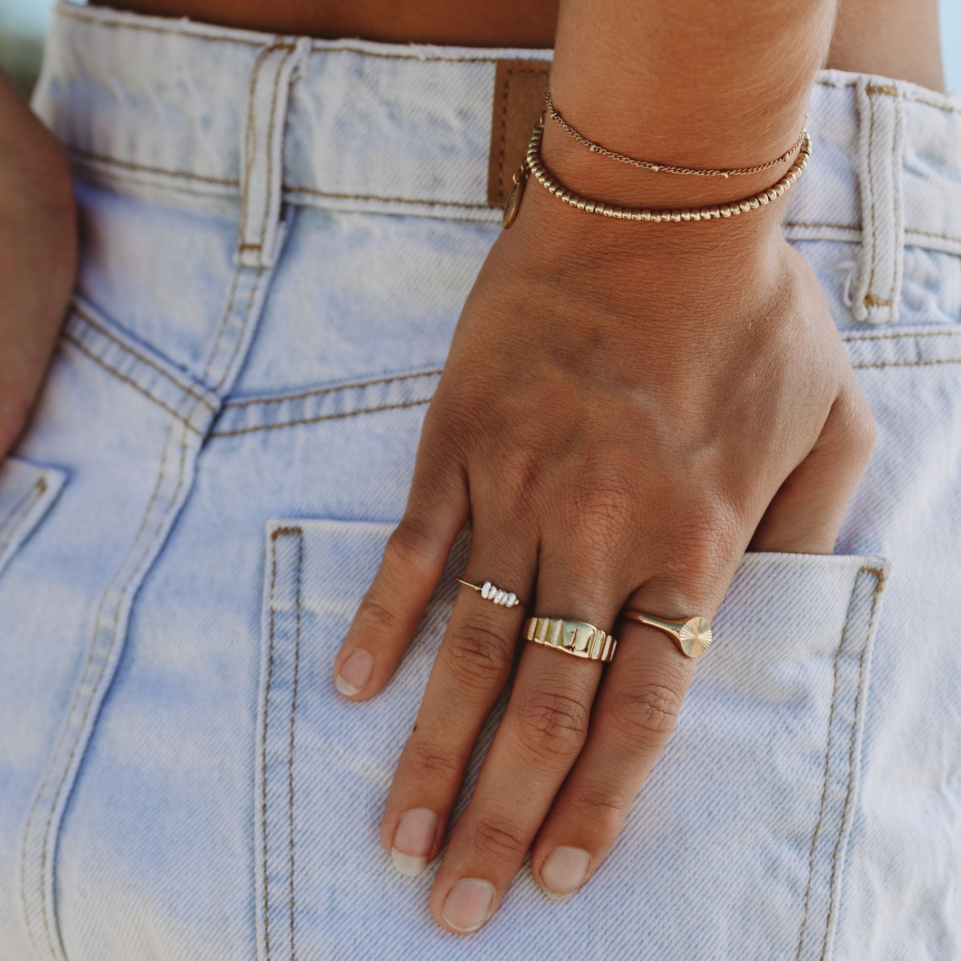 Nice Beaded Bracelet - Nova-Gold-Nora Luxe