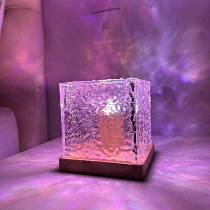 Noorderlicht Prisma Lamp - Borealis Cube-Medium-Nora Luxe