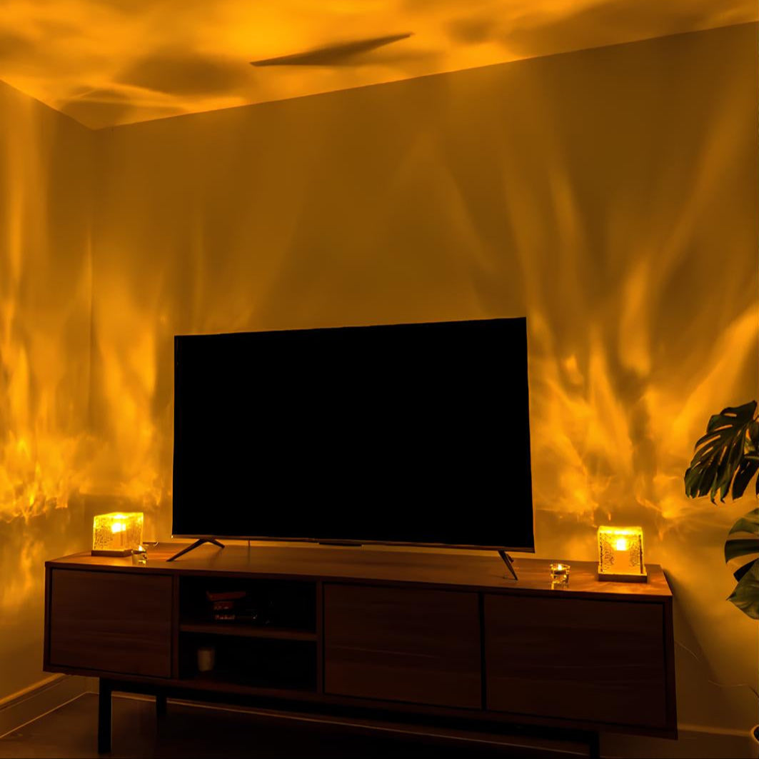 Noorderlicht Prisma Lamp - Borealis Cube-Medium-Nora Luxe