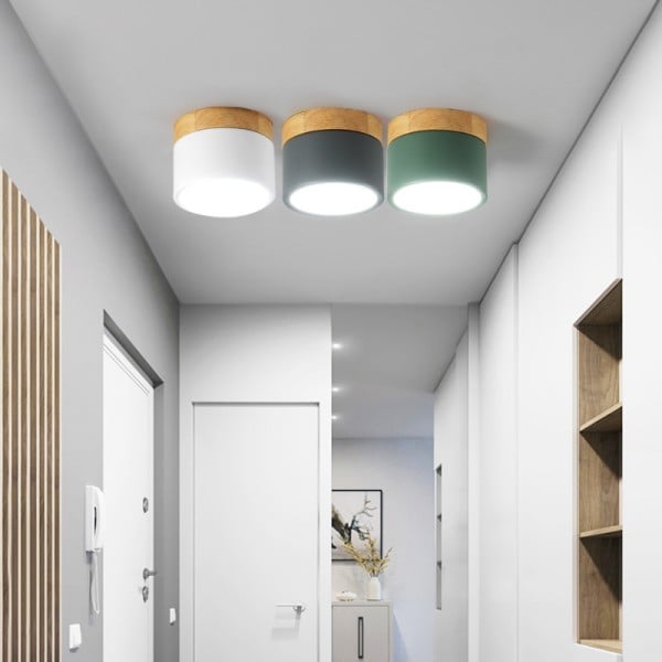 Rustic Wooden LED Ceiling Lamp Fixture - Pexav