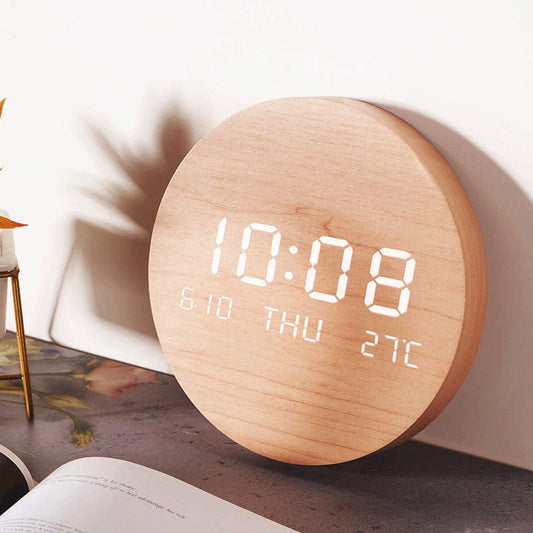 Rustic Wooden Scandinavian Wall Clock - Pexav