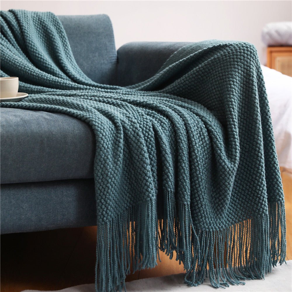 Warm Knitted Throw Blanket for Home - Pexav