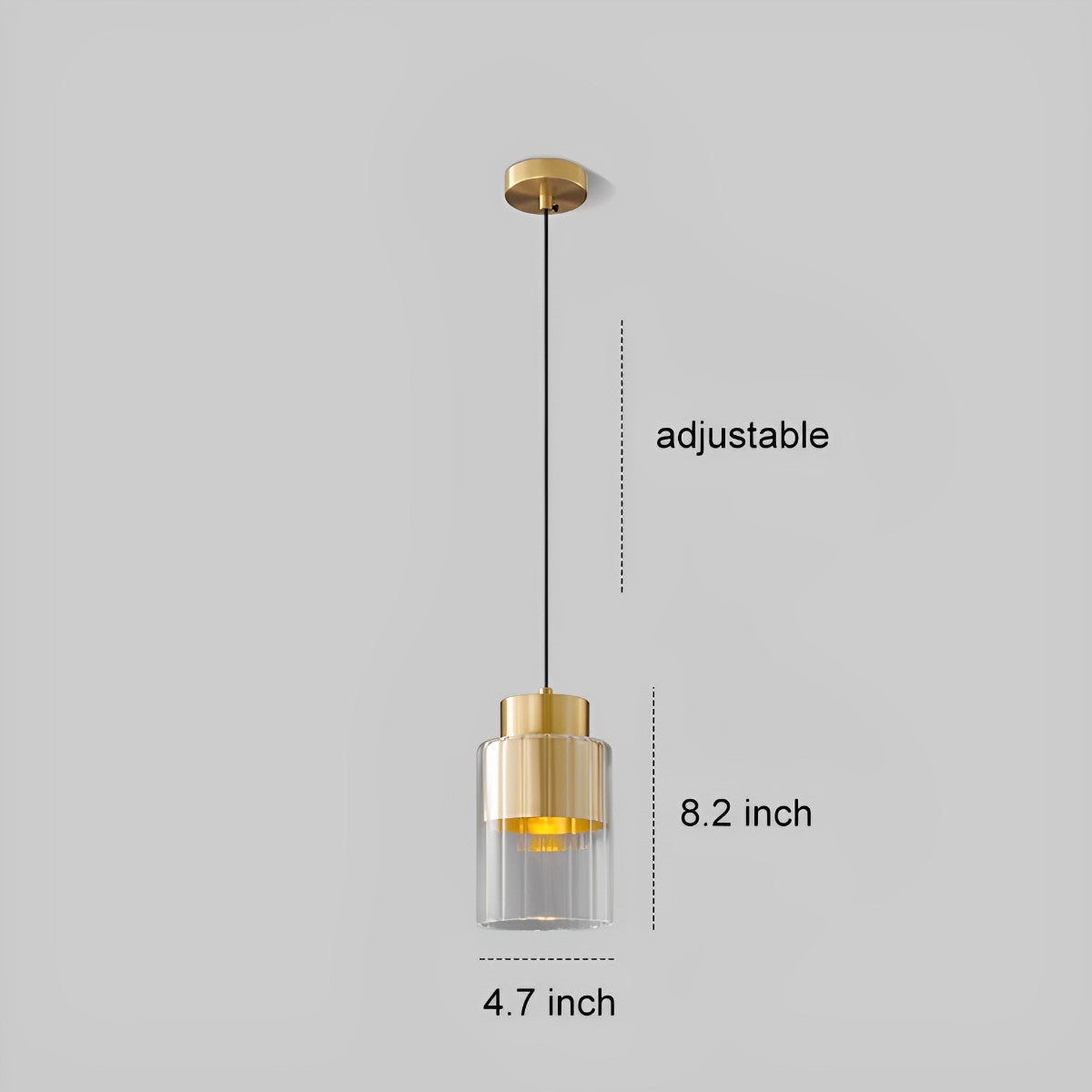 Sleek Contemporary Crystal Pendant Bedside Lamp