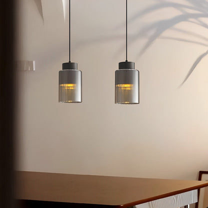 Sleek Contemporary Crystal Pendant Bedside Lamp