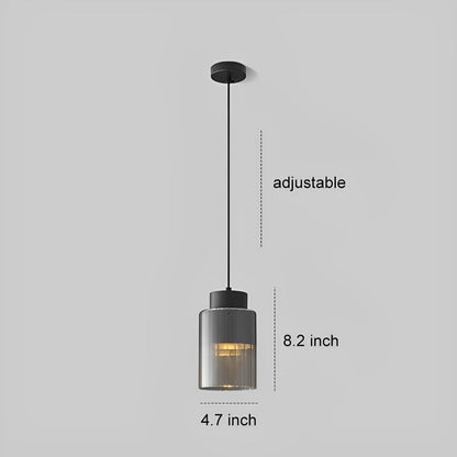 Sleek Contemporary Crystal Pendant Bedside Lamp