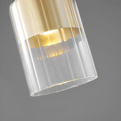 Sleek Contemporary Crystal Pendant Bedside Lamp