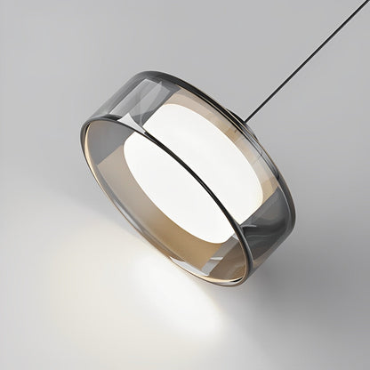 Sleek Contemporary Crystal Pendant Bedside Lamp