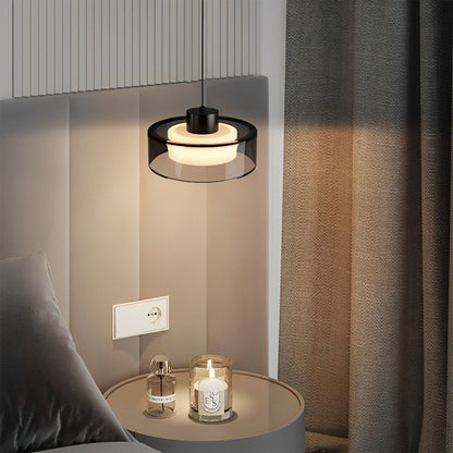 Sleek Contemporary Crystal Pendant Bedside Lamp - Pexav
