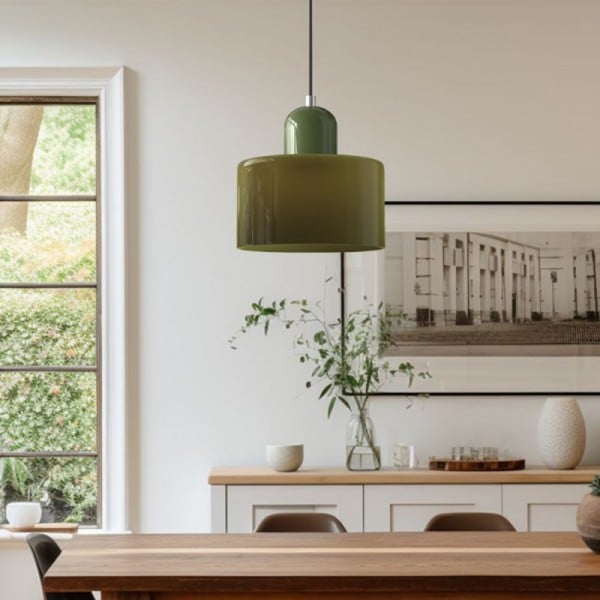 Morandi Glass Cylinder Pendant Light