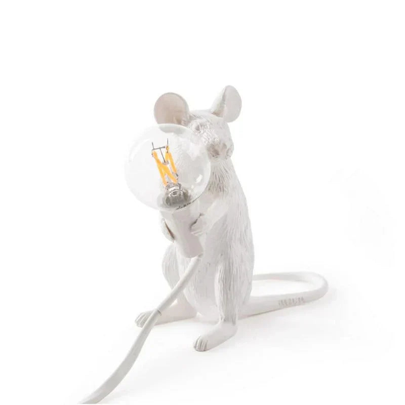 Original Mouse Lamp - SqueakLight-Standing Mouse / Gold-Nora Luxe