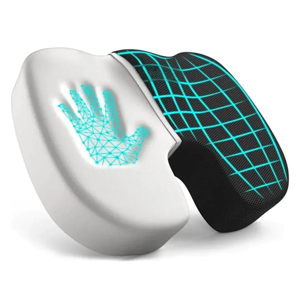 Orthopaedic 4D Seat Cushion - PosturePlus-Black-1 Pillow-Nora Luxe