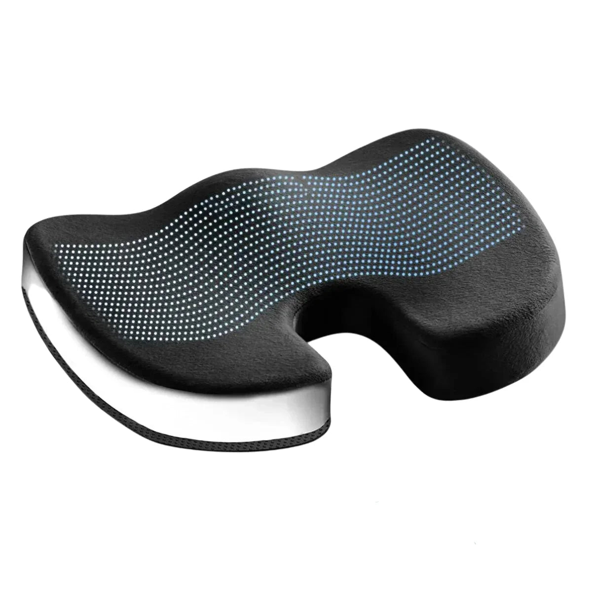Orthopaedic 4D Seat Cushion - PosturePlus-Black-1 Pillow-Nora Luxe