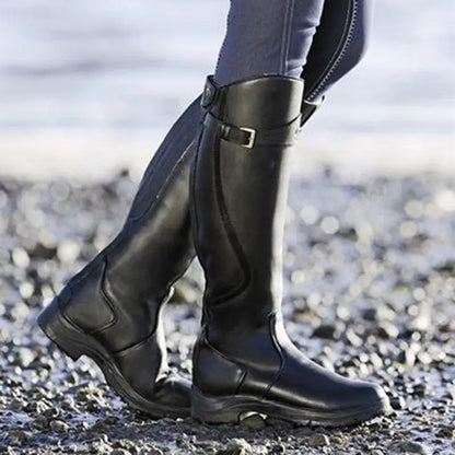 Orthopaedic Boots with Buckle Details - Elara-Black-4.0-Nora Luxe