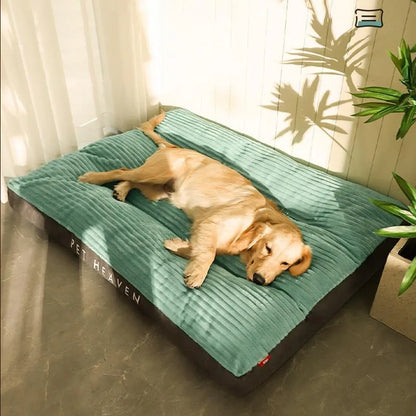 Orthopaedic Dog Bed with Removable Cover - SnuggleRest-Light Green-L-Nora Luxe