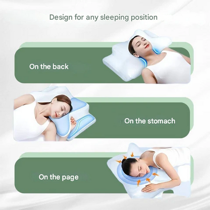 Orthopaedic Pillow - DreamAlign-White Black-Nora Luxe