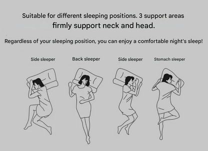 Orthopedic Pillow - ComfortAlign™-Black-Nora Luxe