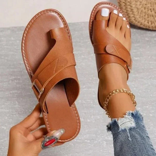 Comfortable Arch Support Leather Sandals for Women - Pexav
