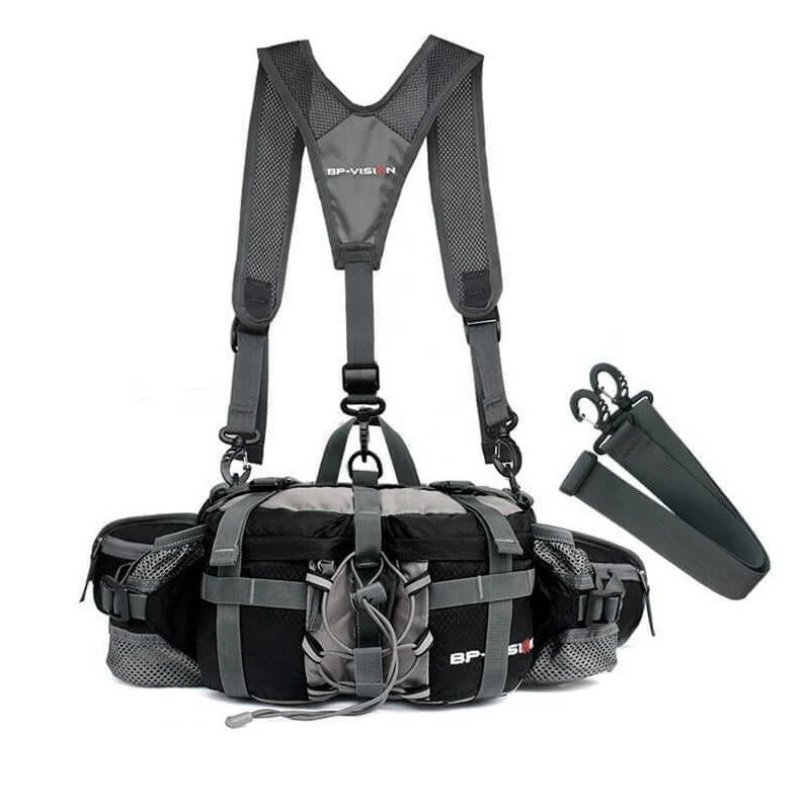 Outdoor Crossbody Bag - VenturePro-Black-Upgraded (with backpack strap)-Nora Luxe