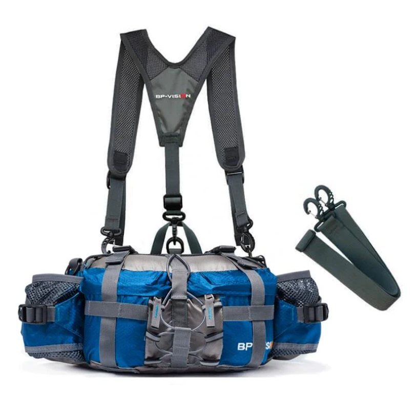 Outdoor Crossbody Bag - VenturePro-Blue-Upgraded (with backpack strap)-Nora Luxe