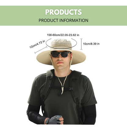 Outdoor sun hat with integrated solar fan – CoolBreeze Solar-A-The Livary