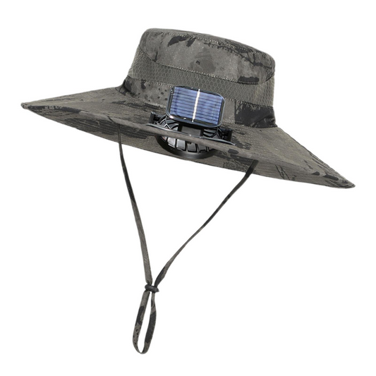 Summer Sun Hat with Built-in Cooling Fan - Pexav