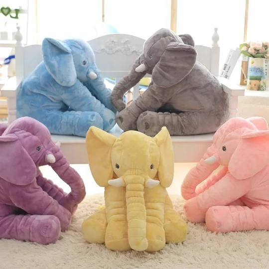 Soft Plush Elephant Baby Pillow