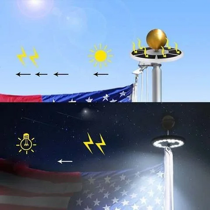 Bright Outdoor Solar Flagpole Lights