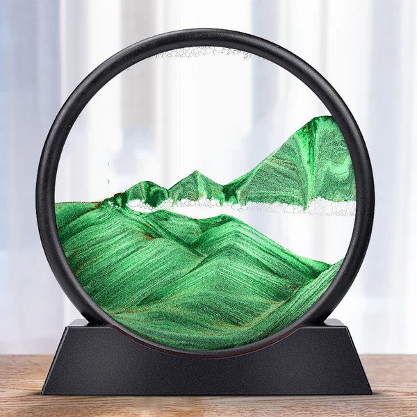 Colorful Kinetic Sand Art Display
