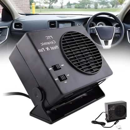Compact 12V Car Heater with Ceramic Element