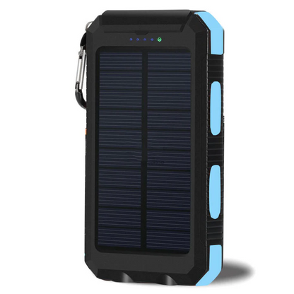 Slim Waterproof Portable Solar Charger with LED Lights