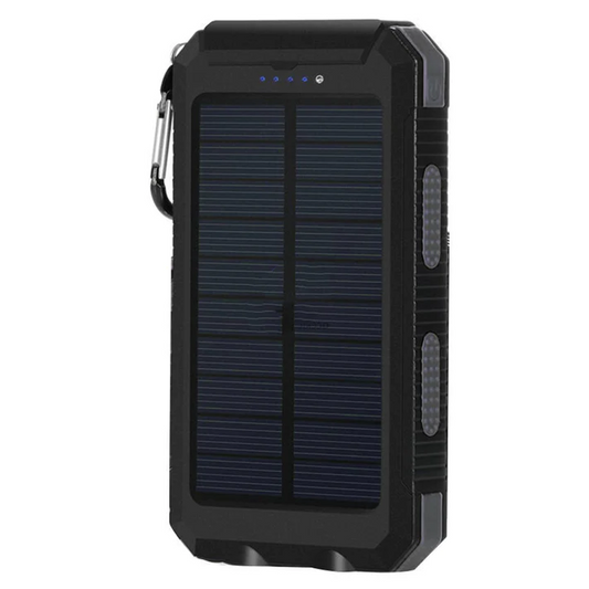 Slim Waterproof Portable Solar Charger with LED Lights - Pexav