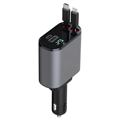 Compact 4 Port USB Car Charger Adapter