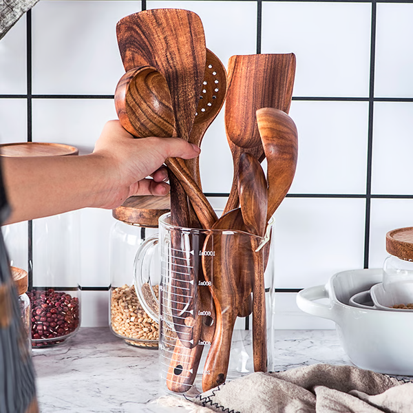 Eco Friendly Wooden Kitchen Utensils Set