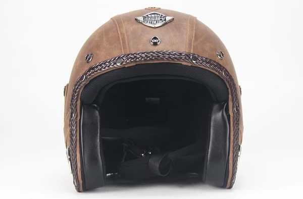 Classic Open Face Motorcycle Helmet With Face Mask