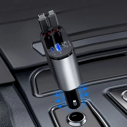 Compact 4 Port USB Car Charger Adapter