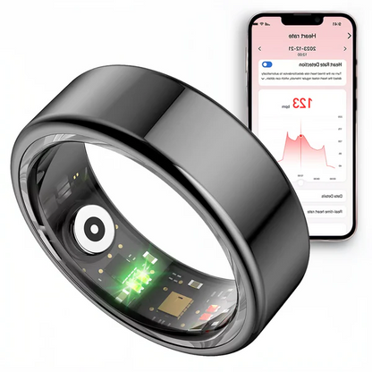Sleek Metal Fitness Tracker Ring - Pexav