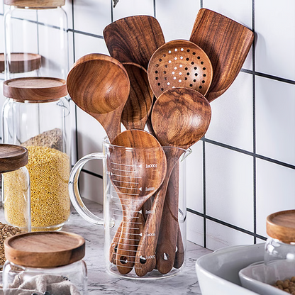 Eco Friendly Wooden Kitchen Utensils Set