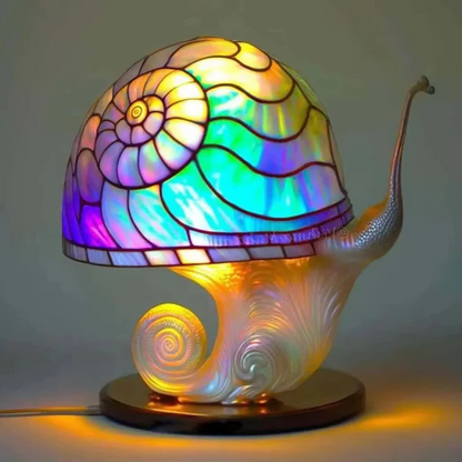 Colorful Art Glass Desk Lamp
