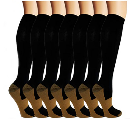 Supportive Athletic Knee High Socks (7 Pack) for Men & Women - Pexav