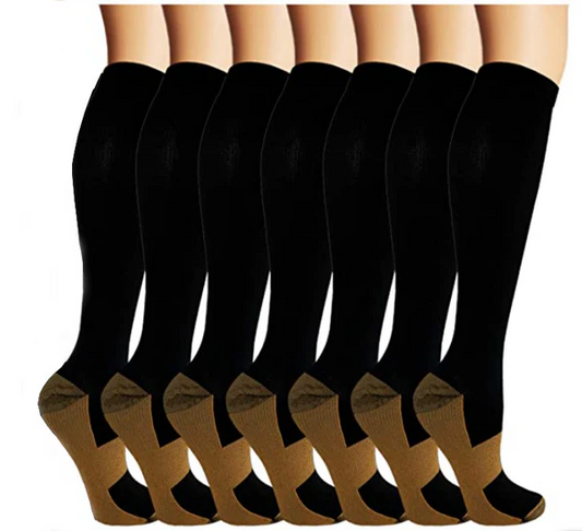 Supportive Athletic Knee High Socks (7 Pack) for Men & Women - Pexav